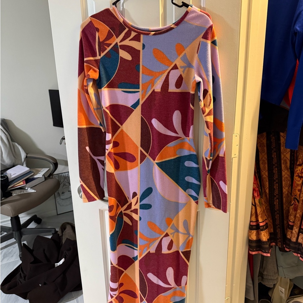 Target Multicolor Abstract Maxi Dress